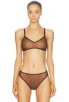 Kye Recline Mesh Bra In Black