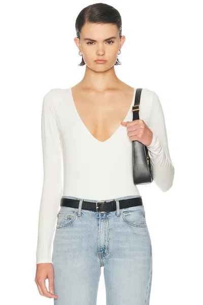 Kye V Long Sleeve Top In Brown