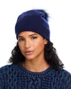 Kyi Kyi Cashmere Faux Fur Pom Pom Hat In Blue