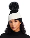 Kyi Kyi Faux Fur Pom Pom Knit Hat In Multi