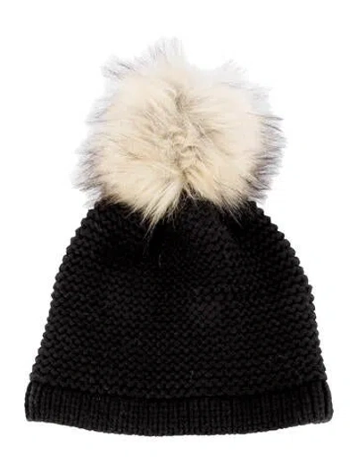 Pre-owned Kyi Kyi Tricot Knit Beanie In Black/brown