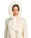 Kyi Kyi Wool & Faux Fur Hood In White