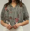 Kyla Seo Izzy Blouse In Cypress