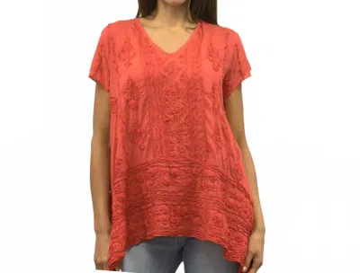 Kyla Seo Jamila Tee In Coral In Red