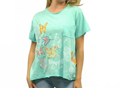 Kyla Seo Pilar Tee In Turquoise In Blue