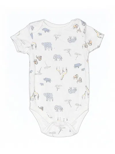 Pre-owned Kyle & Deena Babies' Short Sleeve Onesie In White