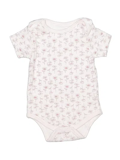 Pre-owned Kyle & Deena Babies' Short Sleeve Onesie In White