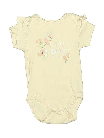 Pre-owned Kyle & Deena Babies' Short Sleeve Onesie In Yellow