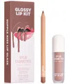 Kylie Cosmetics 2-pc. Glossy Lip Set In Brown
