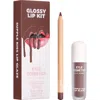 Kylie Cosmetics Glossy Lip Kit $35 Value In Brown