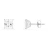 Kylie Harper 10k White Gold 6mm Princess-cut Cubic Zirconia Cz Stud Earrings In White