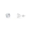 Kylie Harper 10k White Gold Petite 4mm Round-cut Cubic Zirconia Cz Stud Earrings In White