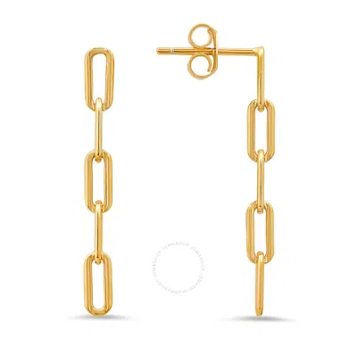 Kylie Harper 14k Gold Over Gold Over Silver Dangling Paperclip Earrings In Gold Tone