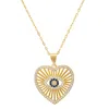 Kylie Harper 14k Gold Over Gold Over Silver Evil Eye Heart Pendant In Gold Tone