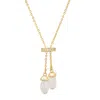 Kylie Harper 14k Gold Over Silver Adjustable Cz Lariat Y Necklace In Gold Tone
