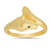 Kylie Harper 14k Gold Over Silver Fox Cz Bypass Ring In Gold Tone