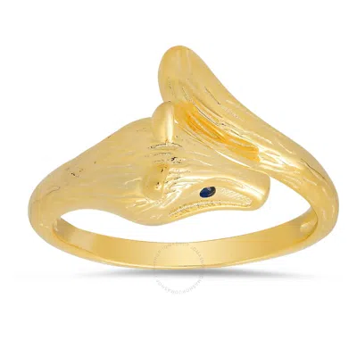 Kylie Harper 14k Gold Over Silver Fox Cz Bypass Ring In Gold Tone