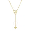 Kylie Harper 14k Gold Over Silver Honeycomb Bumble Bee Lariat Y Necklace In Gold Tone
