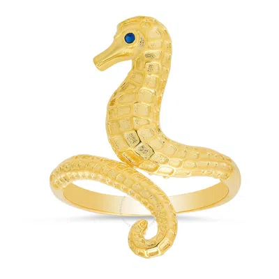 Kylie Harper 14k Gold Over Silver Seahorse Ring