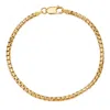 Kylie Harper Gold Mens 8.5" Italian Round Box Chain Bracelet