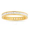 KYLIE HARPER KYLIE HARPER GOLD OVER SILVER PRINCESS-CUT CZ ETERNITY BAND RING