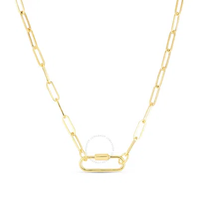 Kylie Harper Ladies 14k Gold Classic Carabiner Paperclip Chain Necklace