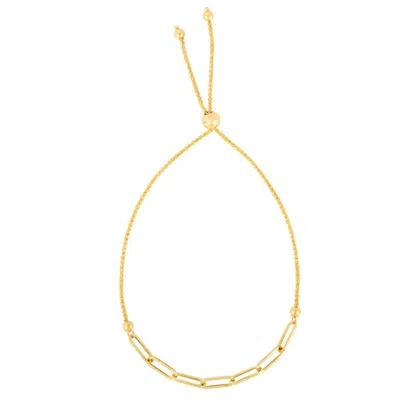 Kylie Harper Ladies 14k Gold Enamel Evil Eye Adjustable Bracelet