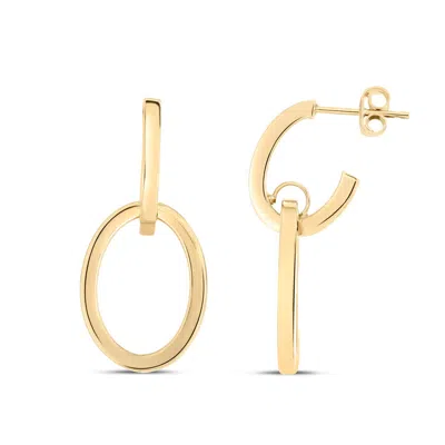 Kylie Harper Ladies 14k Gold Interlocking Drop Earrings