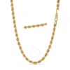 Kylie Harper Men's 14k Gold Thick/heavy 5mm Diamond-cut Rope Chain Necklace In Gold