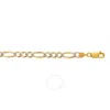 Kylie Harper Men's 14k Two-tone Gold Thick/heavy Diamond-cut Pave Figaro Chain Bracelet In Multi
