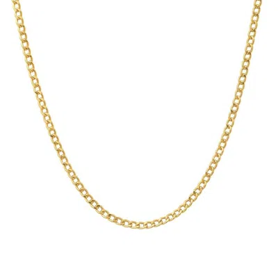 Kylie Harper Men's 14k Yellow Gold 2.25mm Miami Cuban Curb Link Chain Necklace In Brown