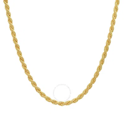 Kylie Harper Men's 14k Yellow Gold Thick 3mm Diamond-cut Rope Chain Necklace - 20"-24"