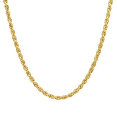 Kylie Harper Men's 14k Yellow Gold Thick 3mm Diamond-cut Rope Chain Necklace - 20"-24" In Brown