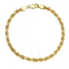 Kylie Harper Men's Thick 14k Gold 4.5mm Diamond-cut Rope Chain Bracelet In Yellow