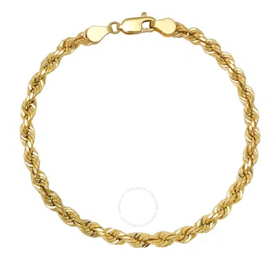 Kylie Harper Men's Thick 14k Gold 4.5mm Diamond-cut Rope Chain Bracelet In Yellow
