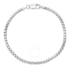 Kylie Harper Men's Thick 8.5" Italian Sterling Silver Round Box Chain Bracelet