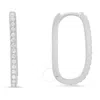 Kylie Harper Sterling Silver 20mm U Shaped Cz Hoop Earrings