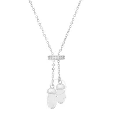Kylie Harper Sterling Silver Adjustable Cz Lariat Y Necklace In Silver Tone