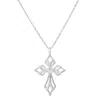 Kylie Harper Sterling Silver Art Deco Cross Pendant In Silver Tone