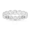 Kylie Harper Sterling Silver Bezel-set Cubic Zirconia  Cz Eternity Band Ring In Silver Tone