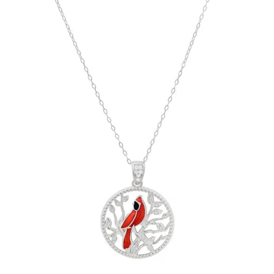 Kylie Harper Sterling Silver Cardinal Tree Of Life Pendant