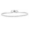 Kylie Harper Sterling Silver Cubic Zirconia Cz Adjustable Bracelet In Silver-tone