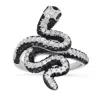 KYLIE HARPER KYLIE HARPER STERLING SILVER CUBIC ZIRCONIA  CZ SNAKE RING