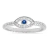 Kylie Harper Sterling Silver Cz Evil Eye Ring In Multi