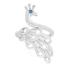 Kylie Harper Sterling Silver Cz Peacock Ring