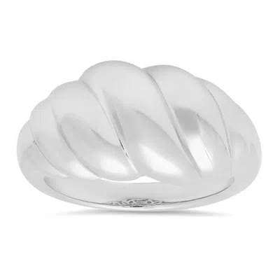 Kylie Harper Sterling Silver Domed Wave Statement Ring In ["silver Tone"]