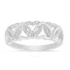 Kylie Harper Sterling Silver Interlocking Hearts Cz Ring In Silver Tone