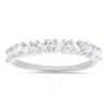 KYLIE HARPER KYLIE HARPER STERLING SILVER MARQUISE-CUT CZ BAND RING