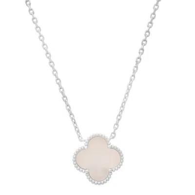 Kylie Harper Sterling Silver Mother Of Pearl Clover Necklace