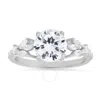 Kylie Harper Sterling Silver Round & Marquise-cut Cubic Zirconia  Cz Ring In Silver Tone